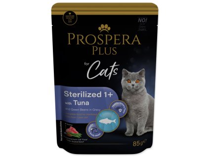93844 kapsicka prospera plus cat sterilised 1 tunak a zelene fazolky 85g