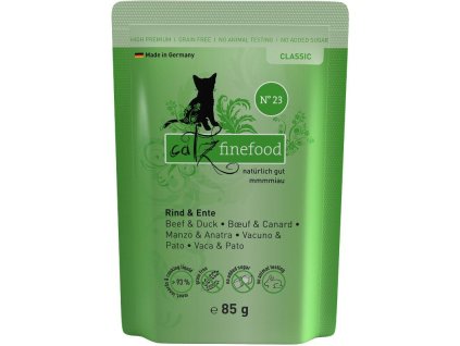 87891 catz finefood kapsicka no 23 s hovezim a kachnim masem 85g