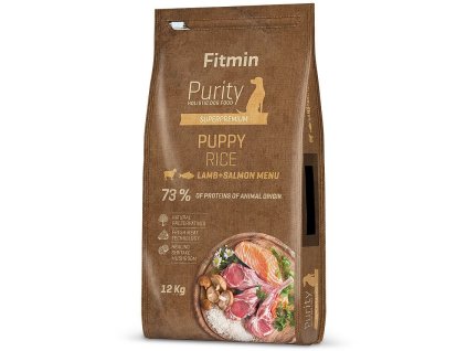 3585 3 fitmin purity puppy lamb salmon rice kompletni krmivo pro stenata 12 kg