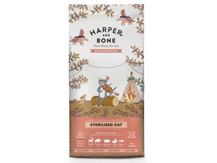 78612 2 harper and bone cat sterilised divoke hory 2 kg z kategorie chovatelske potreby a krmiva pro kocky krmivo a pamlsky pro kocky granule pro kocky