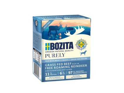 100591 bozita purely dog pate s hovezim a sobem gf 370 g