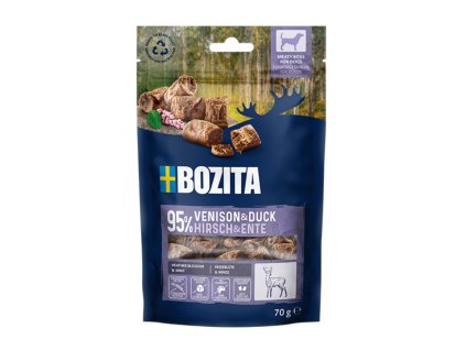 110806 bozita dog snacks meaty bites venison duck gf 70 g