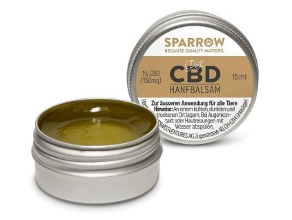 89655 1 sparrow pet hemp balm with 1 cbd 15 ml konopna mask na tlapky pro psy