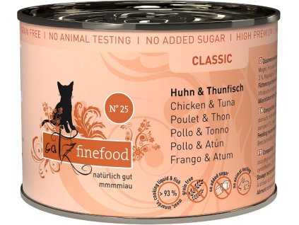 87930 catz finefood konzerva no 25 s kurecim masem a tunakem 200g