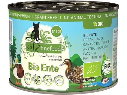 88002 catz finefood konzerva bio no 505 s kachnim masem 200g