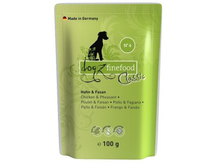 86331 kapsicka dogz finefood no 4 s kurecim a bazantim masem 100 g