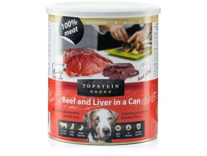 83259 1 topstein hovezi s jatry v plechu 800 g z kategorie chovatelske potreby a krmiva pro psy krmiva pro psy konzervy pro psy