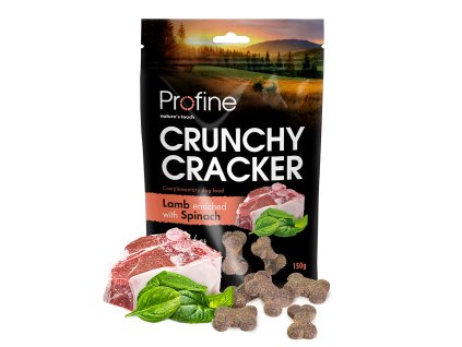99850 profine dog crunchy cracker lamb enriched with spinach 150 g