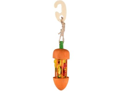 90438 hracka hlod drevo mrkev s kousky lufy 4 5x23cm flamingo