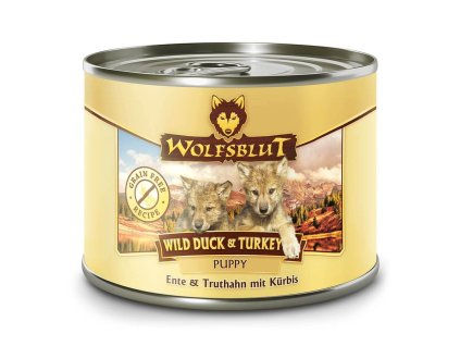102226 konzerva wolfsblut dog puppy wild duck turkey 200g