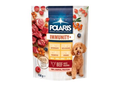 113015 polaris immunity dog adult small mini hovezi gf 750 g