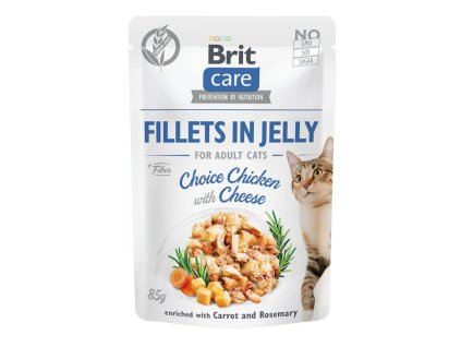 15159 brit care cat fillets in jelly chicken cheese 85g z kategorie chovatelske potreby a krmiva pro kocky krmivo a pamlsky pro kocky kapsicky pro kocky
