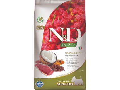 108394 n d quinoa dog gf skin coat duck coconut adult mini 2 5 kg