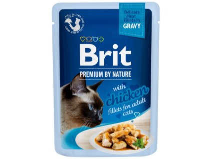 91519 1 brit premium cat delicate fillets in gravy with chicken 85g