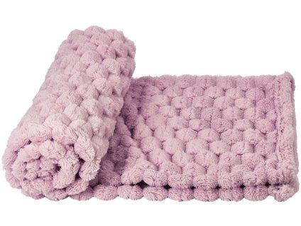 94150 1 nobby deka diamond fleece ruzova 75x100cm