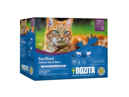 92515 bozita cat sterilised multipack kapsicky kousky masa v zele 12x85g