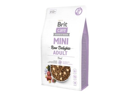 100609 1 brit care dog mini fd raw delights beef 2kg