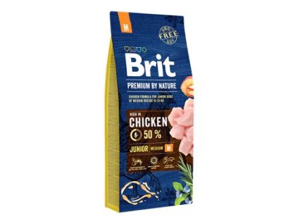 8916 brit premium dog by nature junior m 15kg z kategorie chovatelske potreby a krmiva pro psy krmiva pro psy granule pro psy