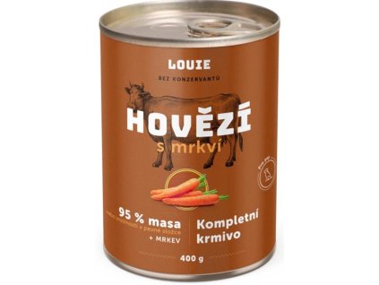 92191 louie konz pro psy hovezi s mrkvi 400 g