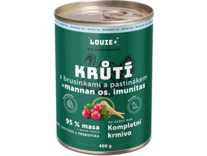 94042 louie pro psy kruti s brusinkami pastinakem a prebiotiky 400g