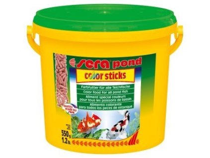 96874 sera pond color sticks 3 8l nature vybarvovaci krmivo pro zlate a studenovodni ryby