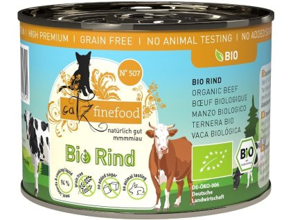 88005 catz finefood konzerva bio no 507 s hovezim masem 200g