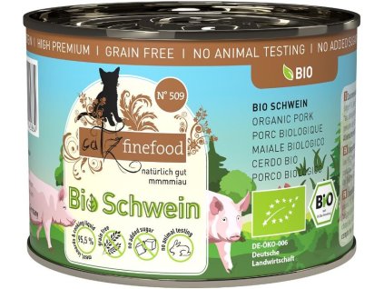 88026 catz finefood konzerva bio no 509 s veprovym masem 200g