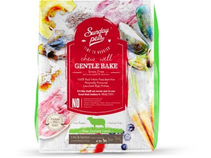 90903 sundaypets dog gentle bake lamb senior small medium breed 1 3 kg