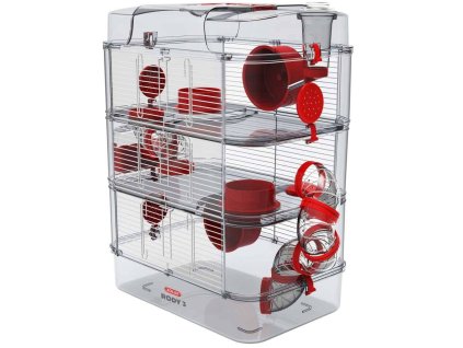 48486 klec krecek rody 3 trio cervena 41x27x53cm zolux