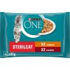 112961 6 purina one sterilcat minifiletky s kur etem a hove zi m ve s t a ve 4 85g