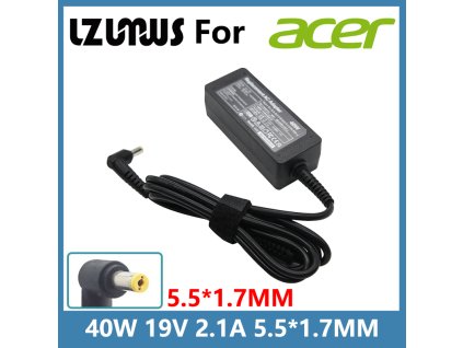 Napájecí adaptér / nabíječka pro notebook ACER Aspire One D250, D255, D257, D270，Chromebook C720, C720P, C730， 40W 19V 2,1A 5,5x1,7 mm