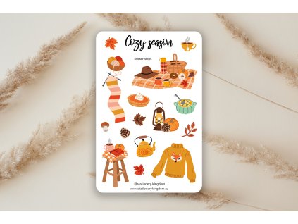 Sticker mockup Cozy season