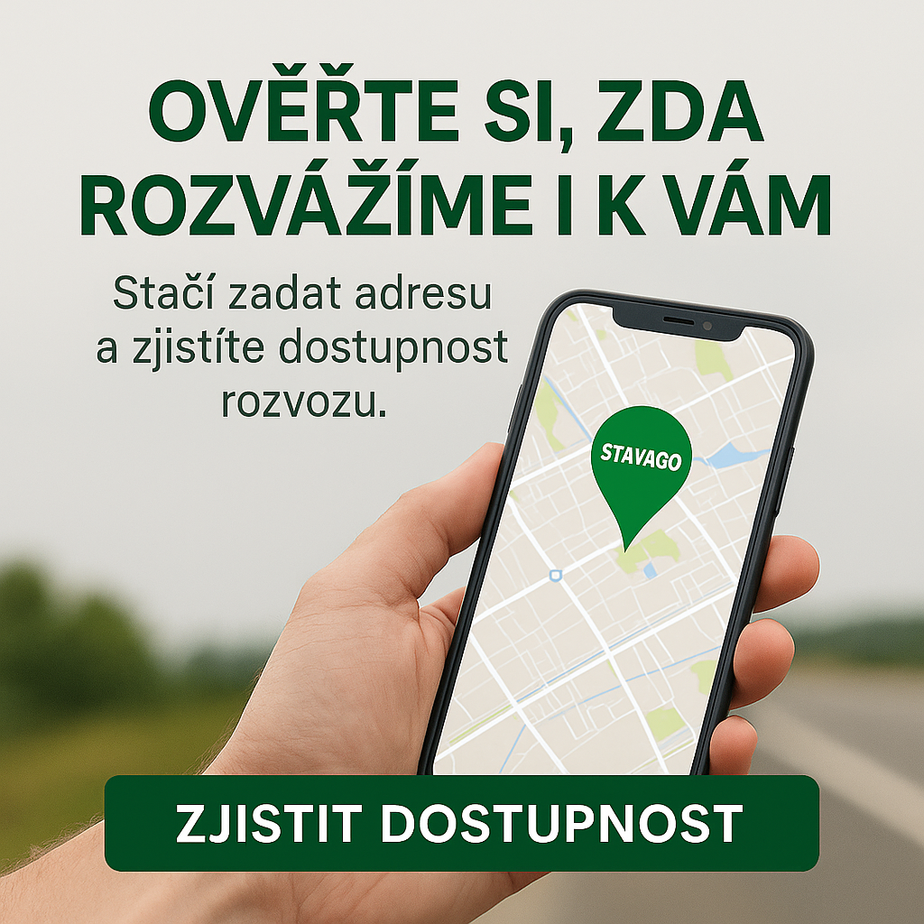 Ověřte si zda rozvážíme i k Vám.