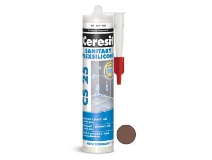 Tmel silikonový sanitární Ceresit CS 25 terra 280 ml