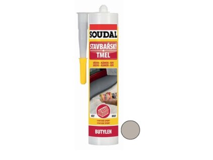 Tmel stavbařský butylenový Soudal šedý 280 ml