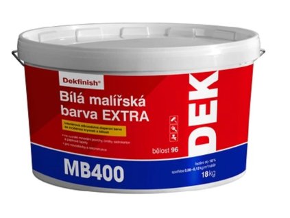 Malba interiérová DEK MB400 EXTRA bílá, 18 kg