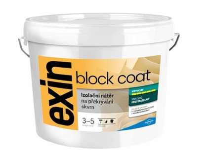 Nátěr k zakrývání skvrn Stachema Exin Block Coat bílá, 4 kg