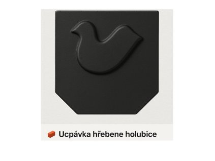 Ucpávka hřebene holubice KMB Elegant černá