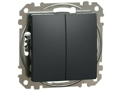 Přepínač střídavý dvojitý řazení 6+6 Schneider Sedna Design antracit