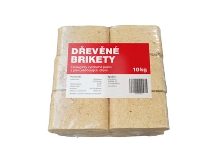 Brikety dřevěné hranaté 10 kg