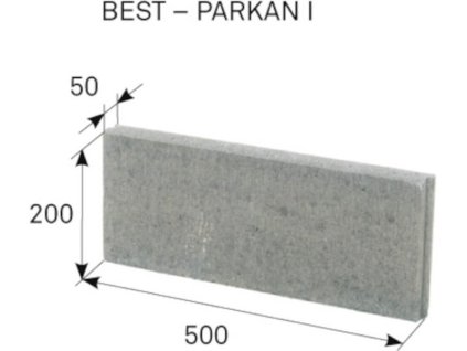 Obrubník betonový BEST PARKAN I standard přírodní 50x500x200 mm