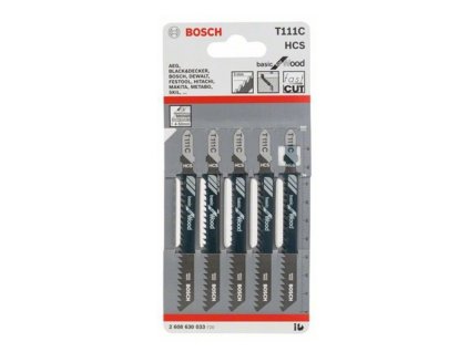 Plátek pilový Bosch T 111 C Basic for Wood 5 ks