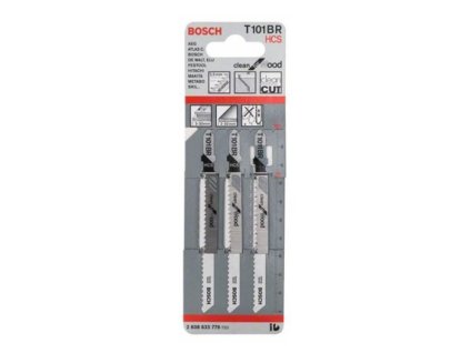 Plátek pilový Bosch T 101 BR Clean for Wood 3 ks