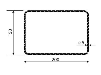 Třmínek R6 200 x 150 mm