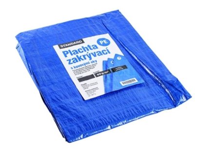 Plachta zakrývací STANDARD 80 gm2 modrástříbrná 4×5 m