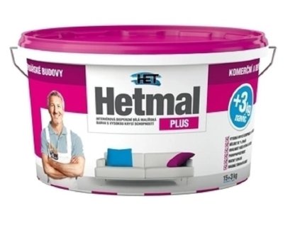 Malba interiérová HET Hetmal Plus bílá, 15+3 kg
