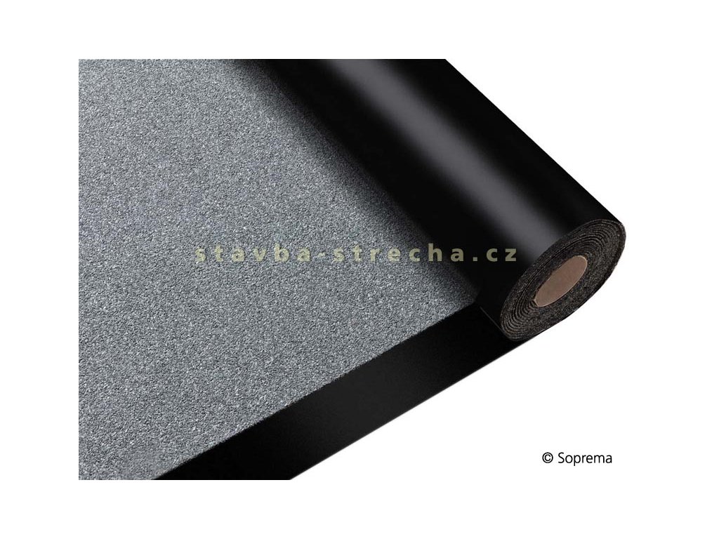 Asfaltový pás natavitelný, modifikovaný SBS, vyztužený PES, s břidličným  posypem, tl. 5 mm, -15°C, 1 x 7 m, MAMUT S5 WD - Stavba-strecha.cz