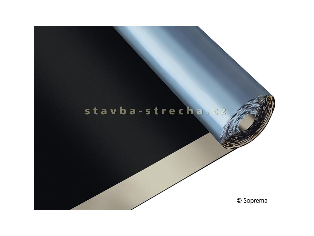 Asfaltový pás samolepicí, modifikovaný SBS, vyztužený sklo/polyester, tl. 3  mm, -25°C, 1 x 10 m, SOPRALENE STICK 30 - Stavba-strecha.cz