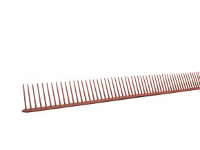 Ochranná větrací mřížka jednoduchá (hřebínek), rozměr 55 mm x 1 m (Barva Černá)