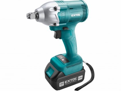 EXTOL Utahovák rázový aku 1/2", brushless, 18V Li-ion, 2x4000mAh